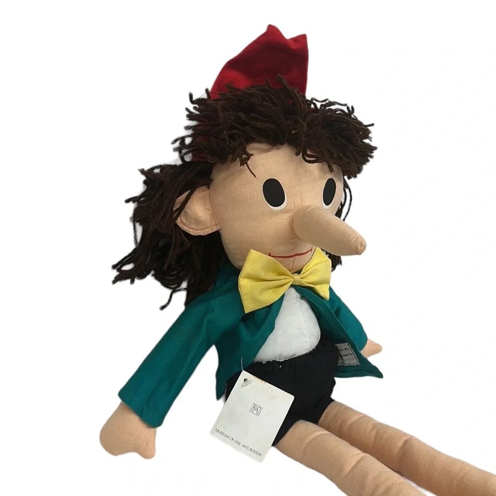 Vintage Pinocchio 31” Plush Collectible Stuffed Doll Museum of Fine Arts Boston